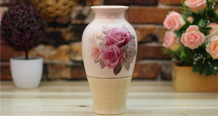 Charming Rose Large Ceramic Vases