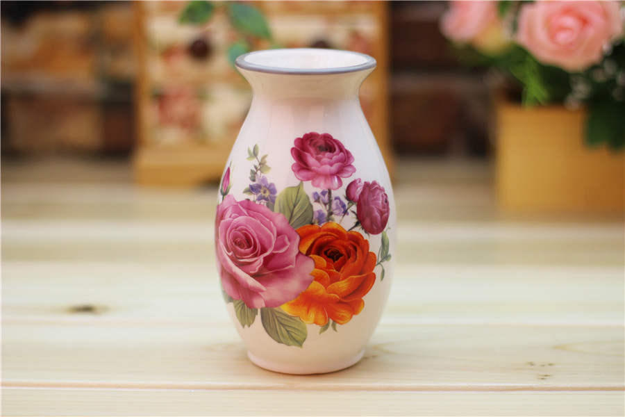Thriving Flowers red ceramic vase factory