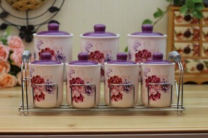 Purple Breeze ceramic canister sets
