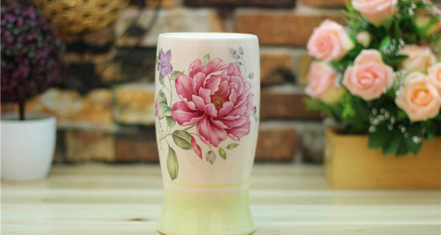 Blooming Peony Ceramic Flower Vase