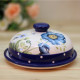 Blue Poppy Ceramic Butter Dish