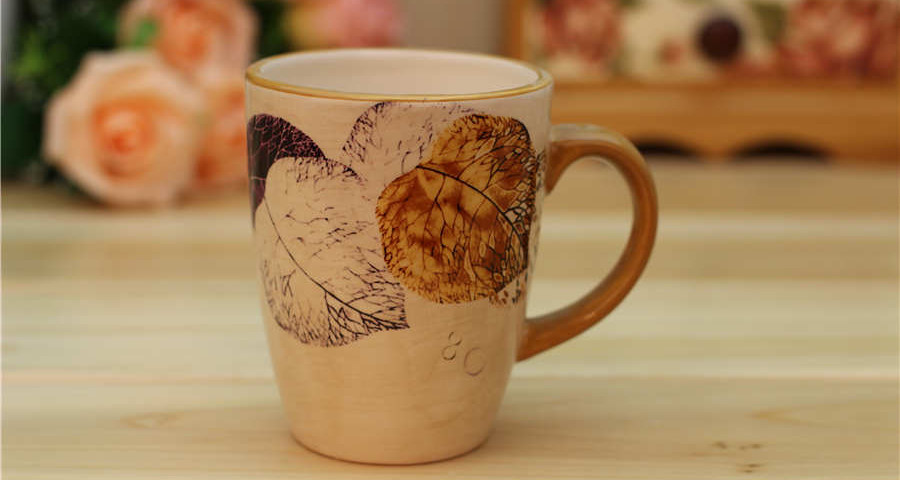 Falling Leaf Ceramic Mug