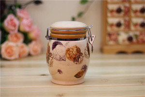 Falling Leaf ceramic storage containers