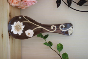 Flower Bud ceramic spoon rest