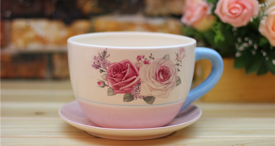 Forever Rose Love Ceramic Flower Pot