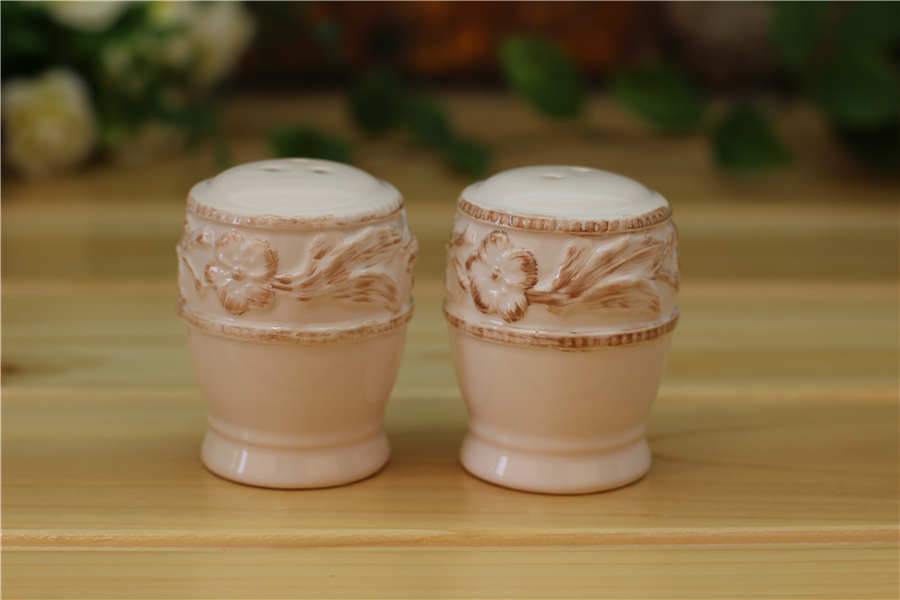 Hand Painted Ceramic Salt and Pepper Shakers