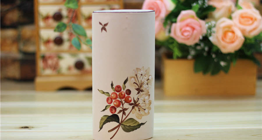Hand-Painted Plant ceramic vases