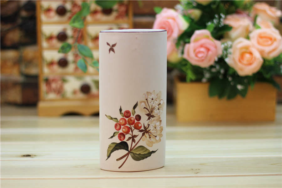 Hand-Painted Plant ceramic vases