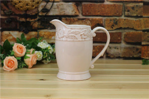 Hand Painted ceramic water pitcher