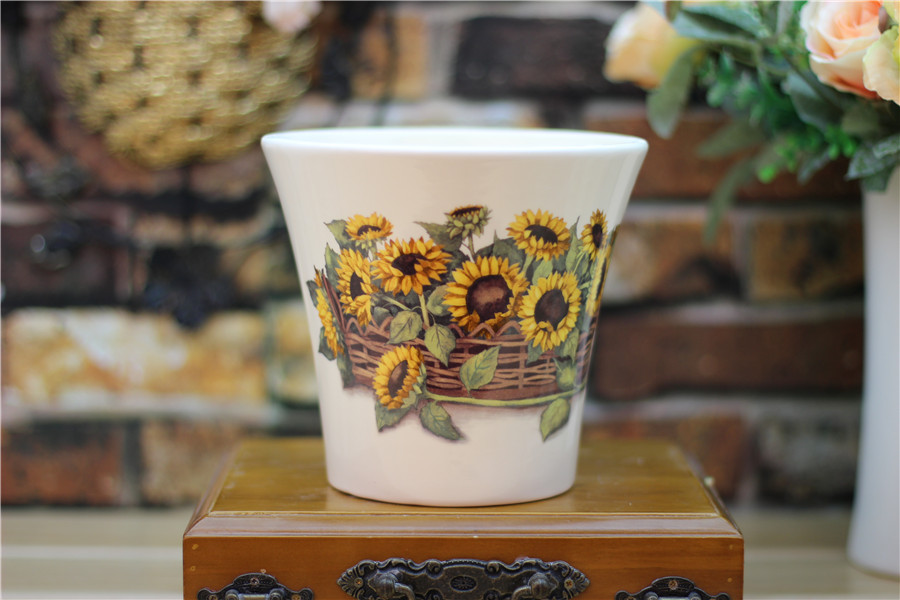 Long For Sunshine Ceramic Flower Pot