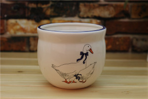 Lovely Duck Painting Ceramic Flower Pots