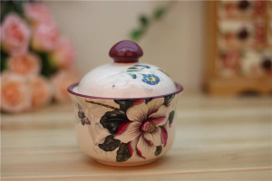 Magnolia Smilling Ceramic Coffee Canister