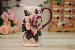 Magnolia Smilling Ceramic Water Pitcher