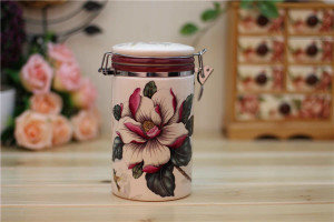 Magnolia Smilling kitchen canisters ceramic
