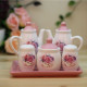 Romantic Rose ceramic condiment set