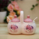 Romantic Rose ceramic tea coffee sugar canisters