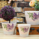 The Purple Wisteria Waterfall White Ceramic Flower Pots