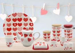 Valentine's Day ceramic kitchenware set